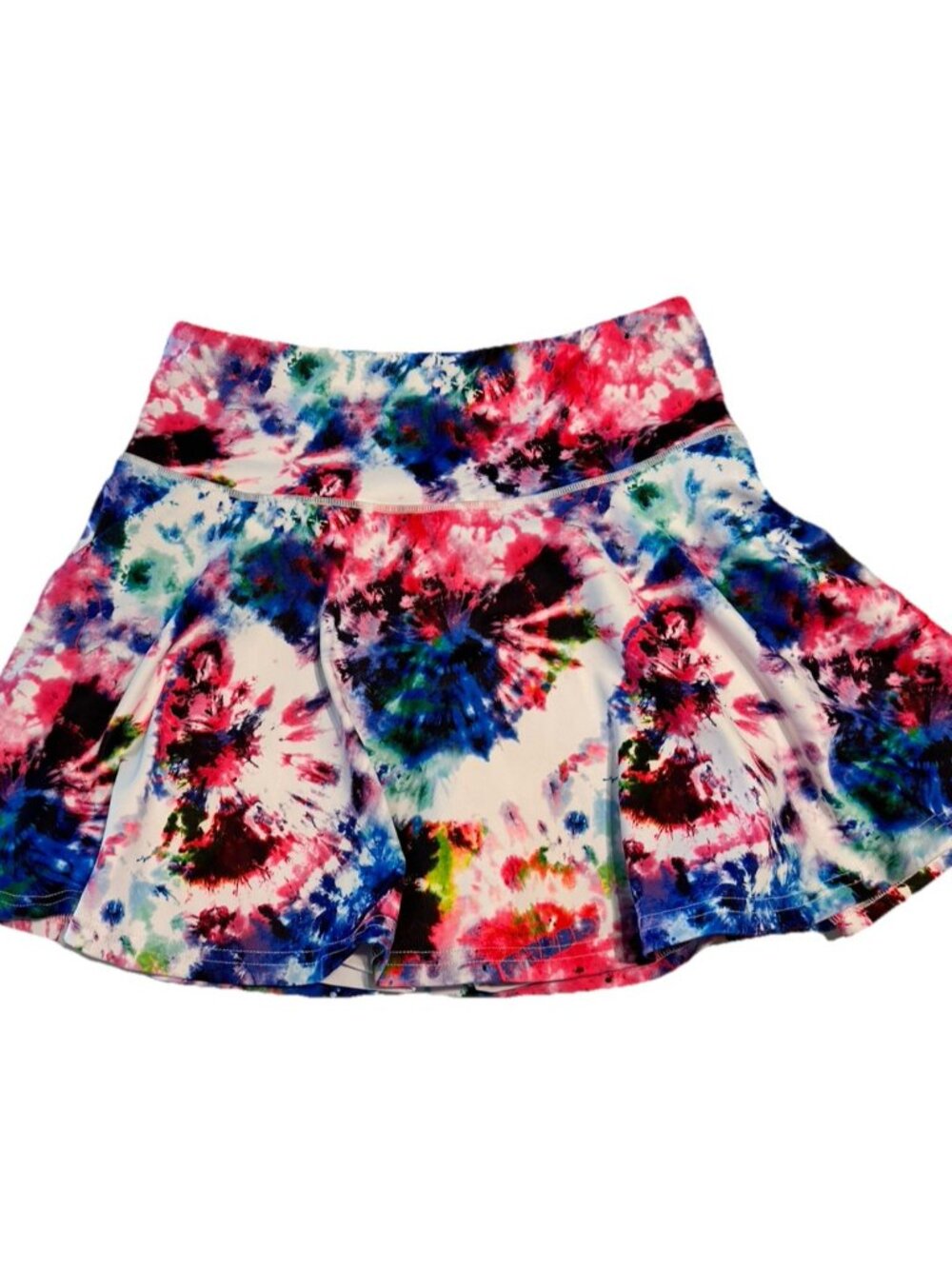 CVG Ladies S Tennis Golf pickleball CrossFit Gym skort Stretch pullon Tie Dye